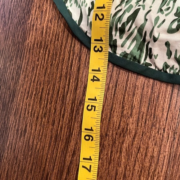 🧁White Green Abstract Shorts Hippie Tropical Jungle Outdoors Vintage Artsy 90s - Picture 7 of 8